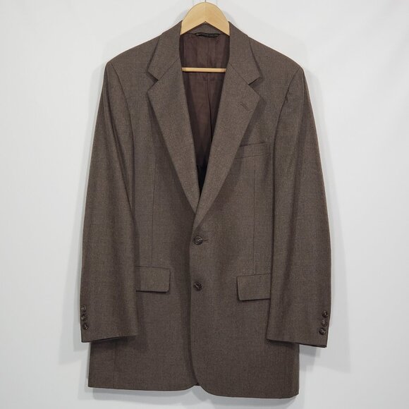 Vintage  Hart Schaffner & Marx  Raleighs  Brown Wool Jacket Blazer Sport Coat - Picture 1 of 5